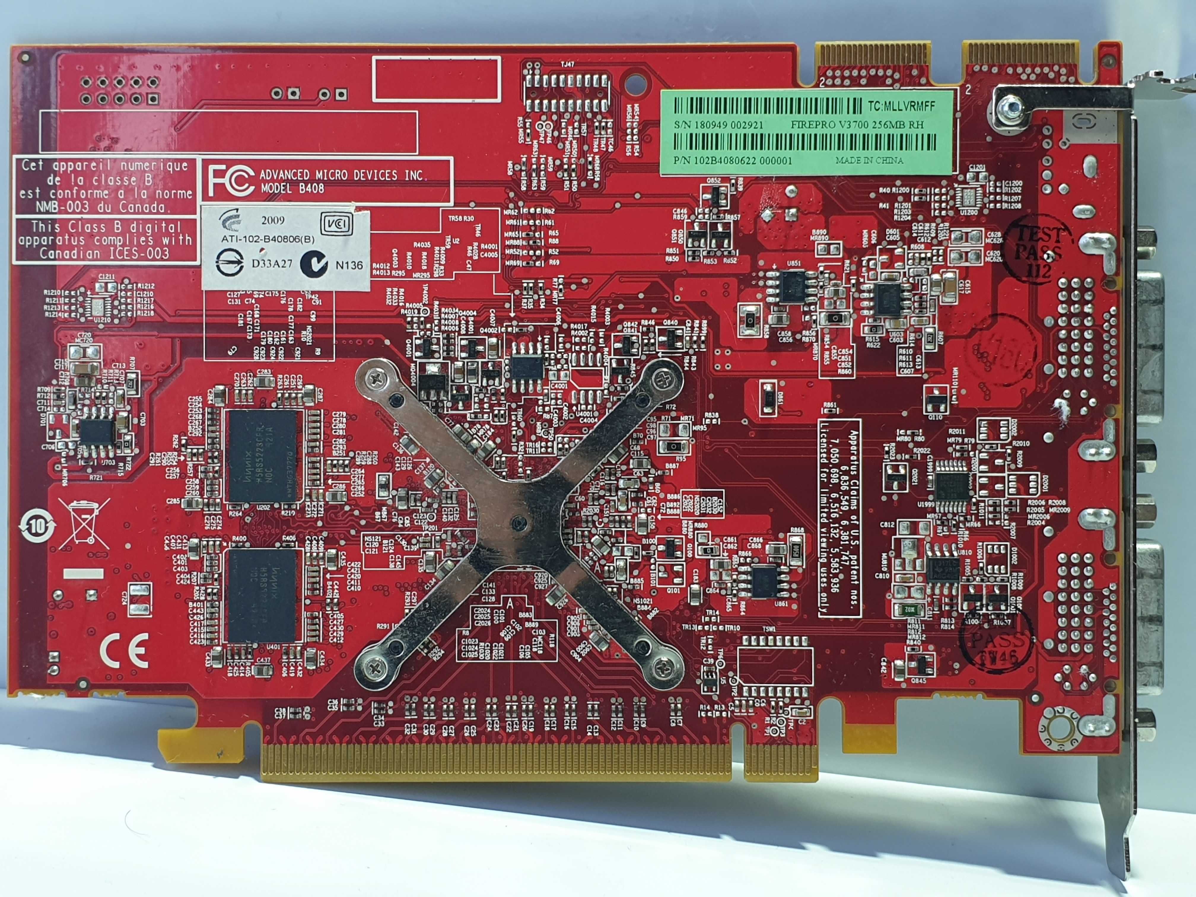 відеокарта ATI FirePro V3700 256Mb PCI-Ex DDR3 64bit (2xDVI)