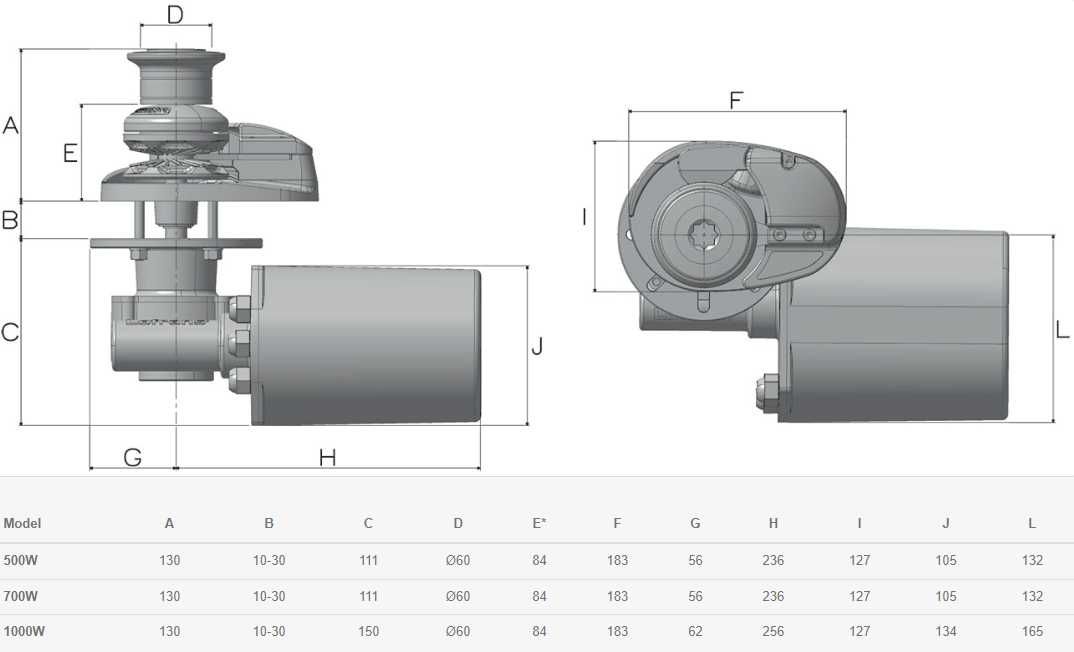 Winda kotwiczna aluminiowa LOFRANS' X1/500W/12V