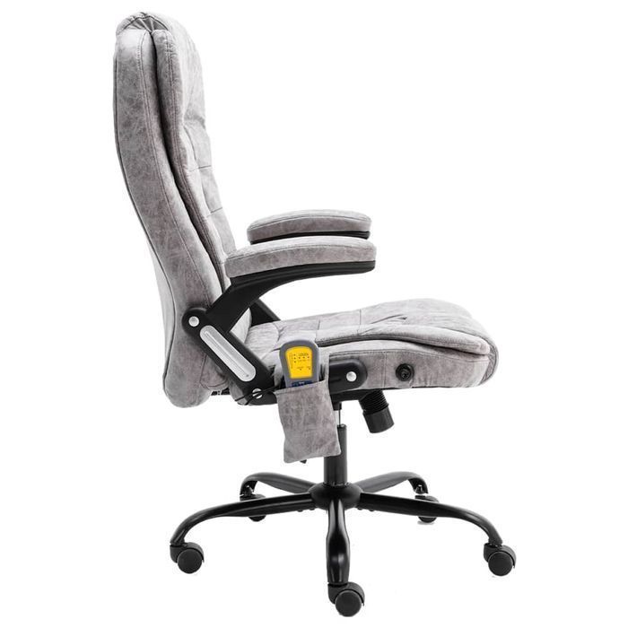 Ergonomiczne Krzesło Biurowe z Funkcją Masażu i Ogrzewania, Szare