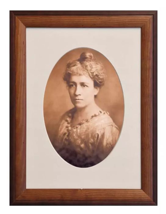 Ramka drewniana brązowa Retro z owalnym oknem 30x40 cm, brązowa