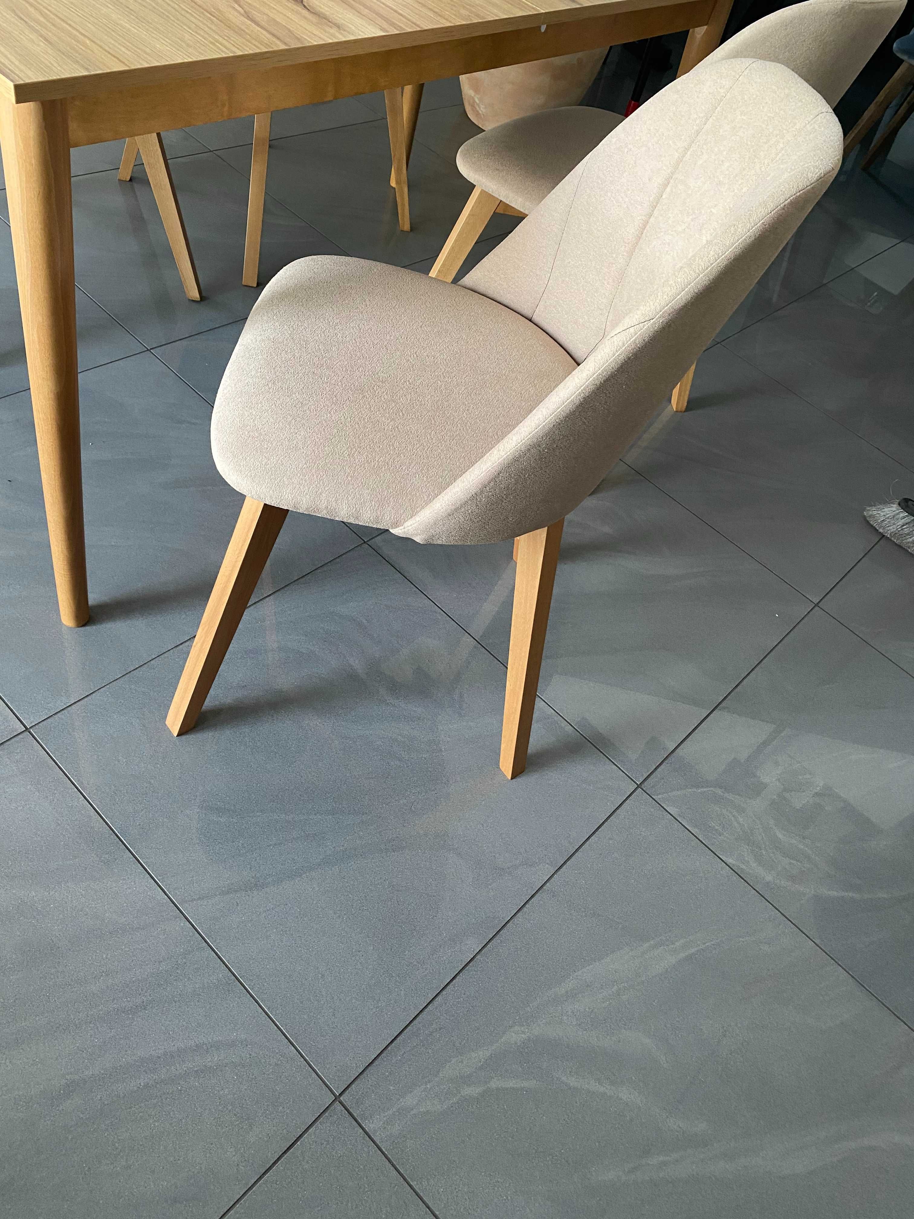 Zestaw mebli VINCENT Stół 150/190/80 cm + 4x krzesło tapicerowane