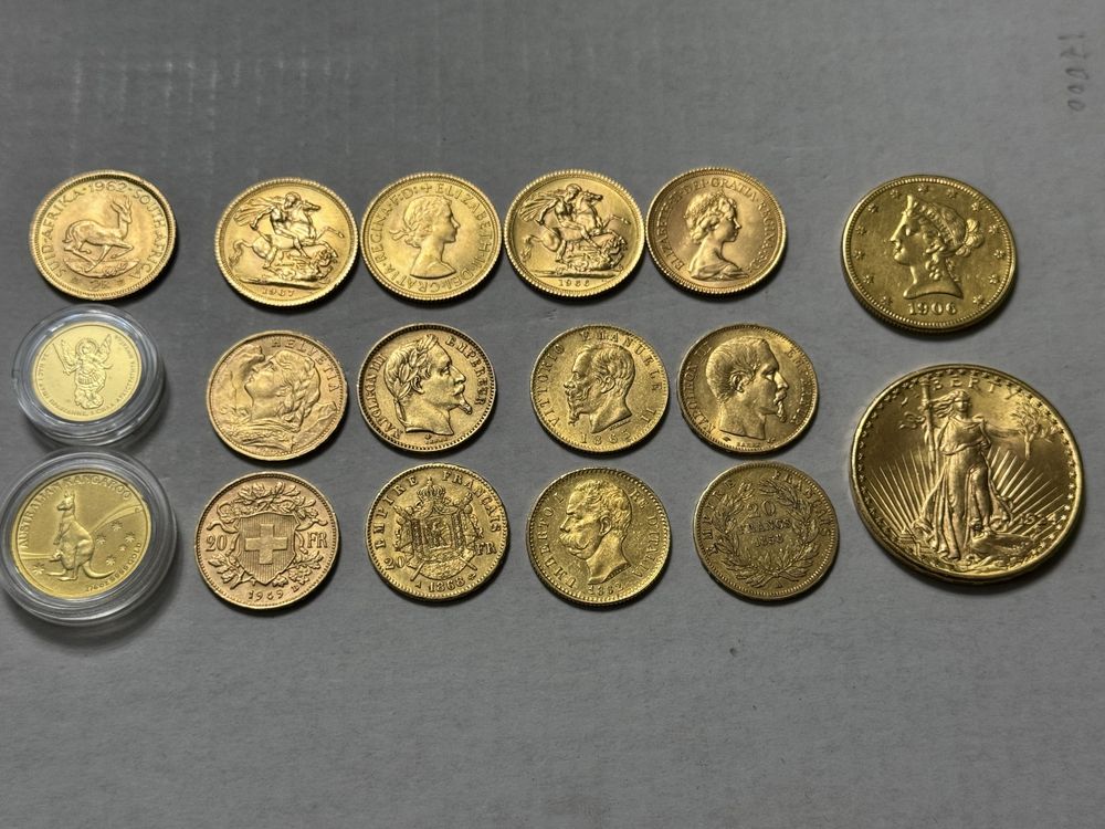 Золота монета 20 доларів , франків 6,45 архістратиг унція 1/2