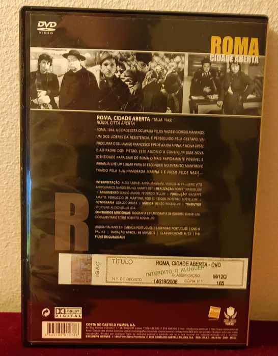 "Roma Cidade Aberta" de R. Rossellini RARO