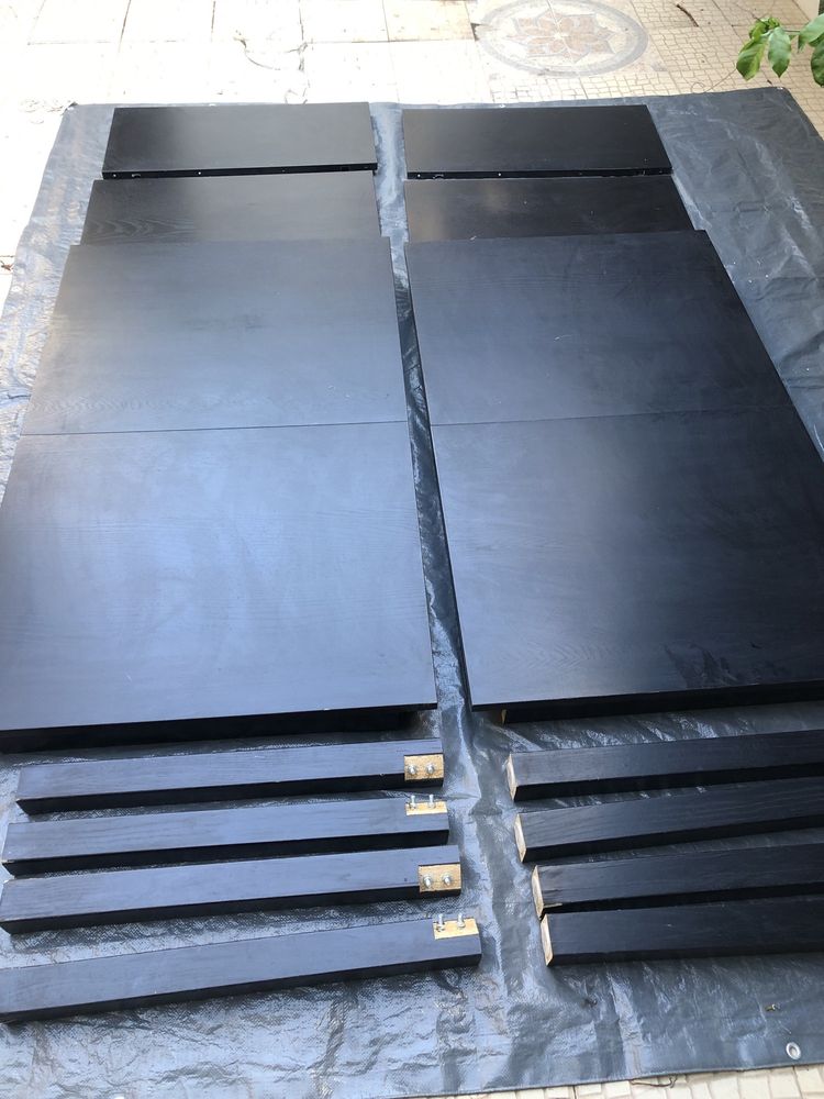 mesa Bjursta IKEA pretas 84 cmx140 cm (+2x40 cm)