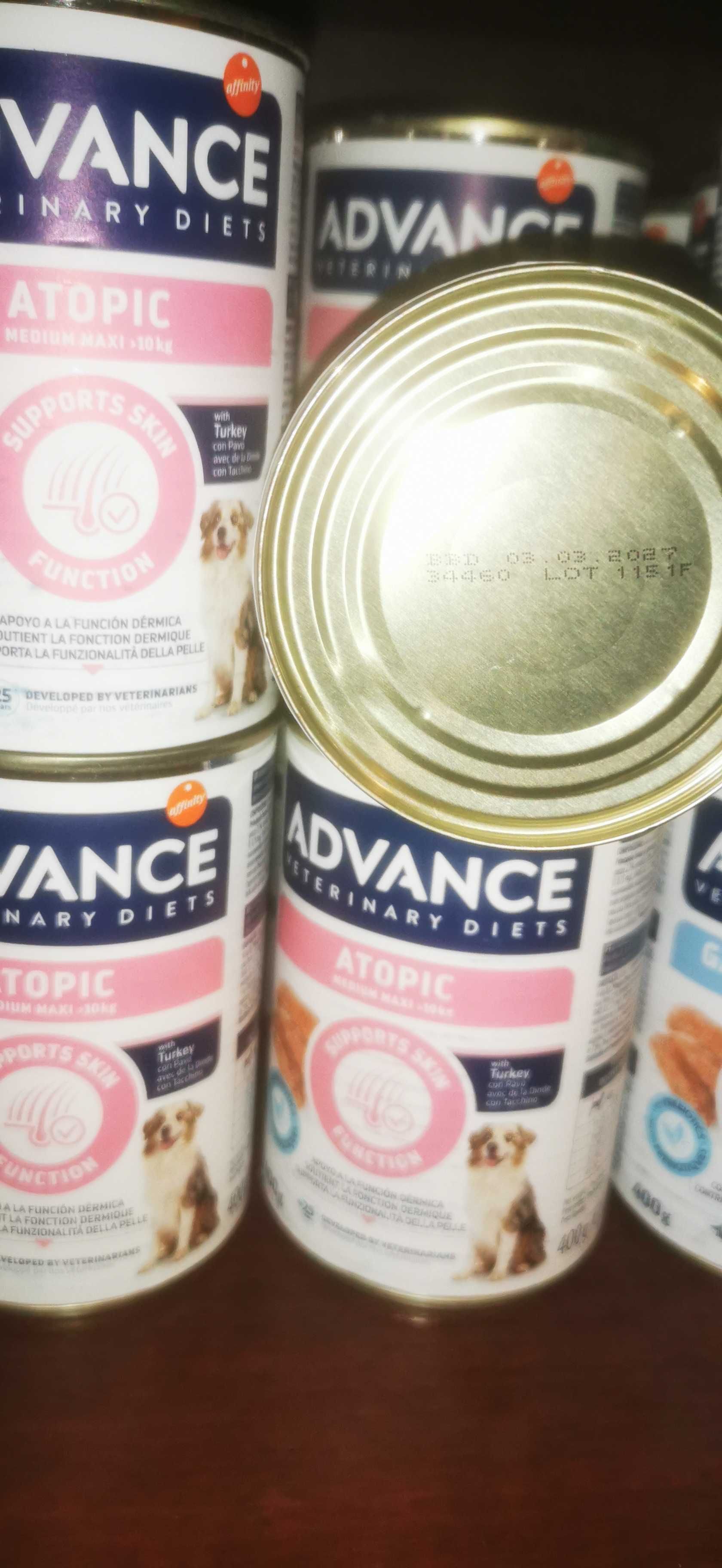 25x karma dla psa Advance Veterinary Diets Atopic 400g