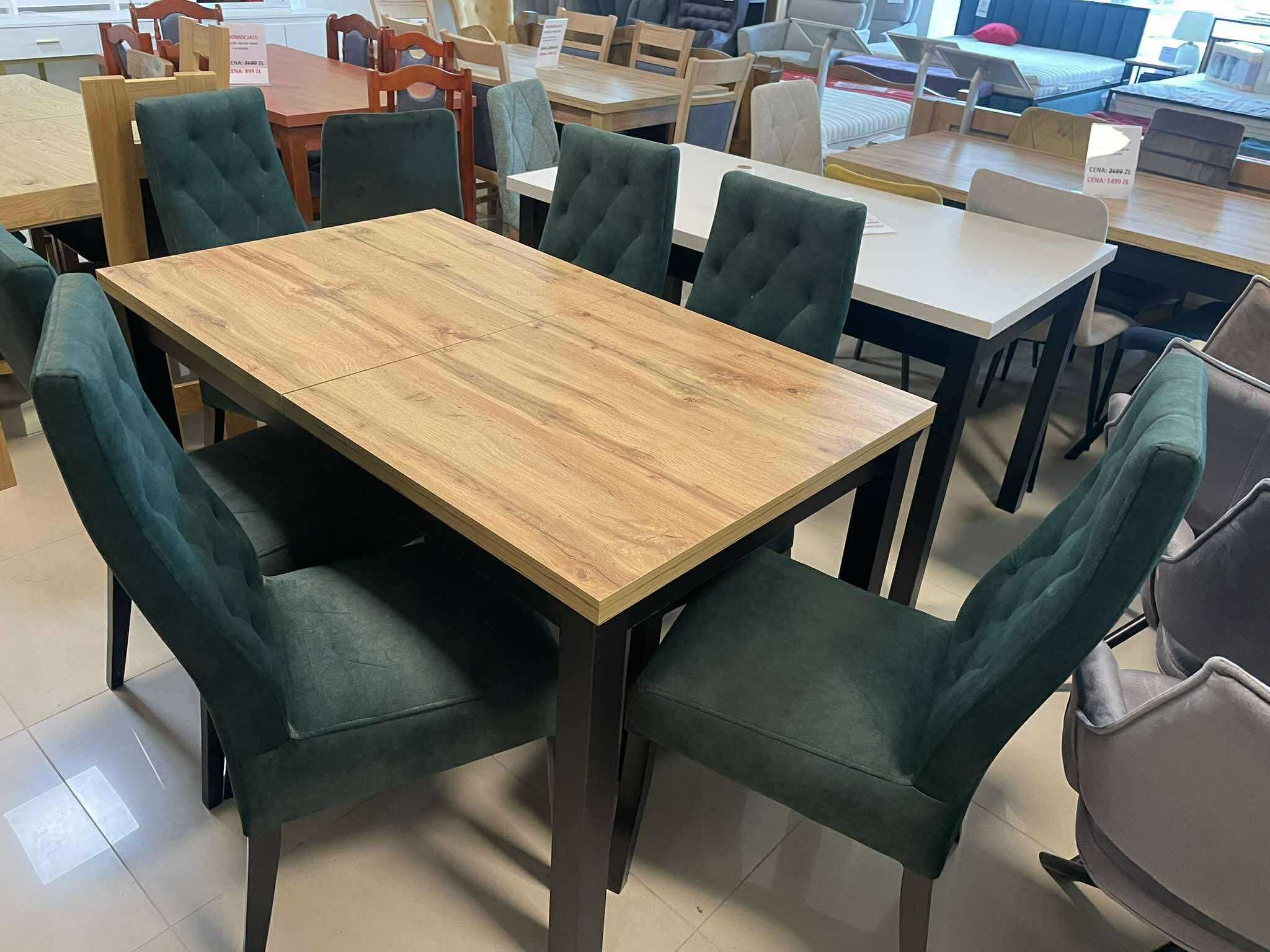 (125MJ) Stół loft rozkładany + 6 krzeseł, 1699 zł