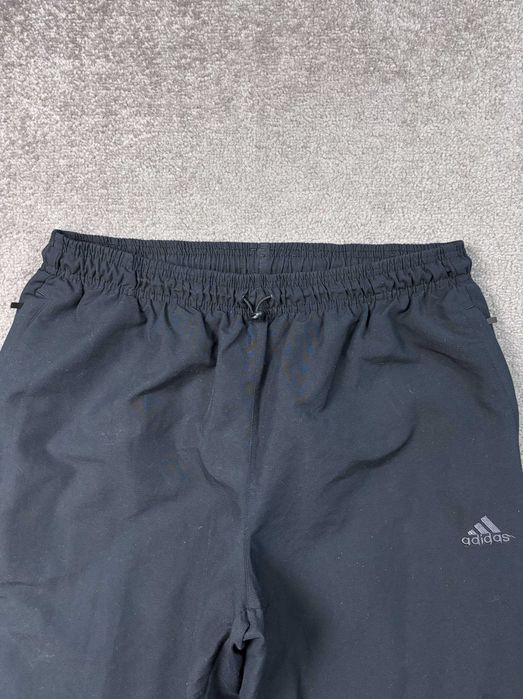 Spodnie Dresy Adidas M Czarne Szerokie Ściągacze Vintage Logo