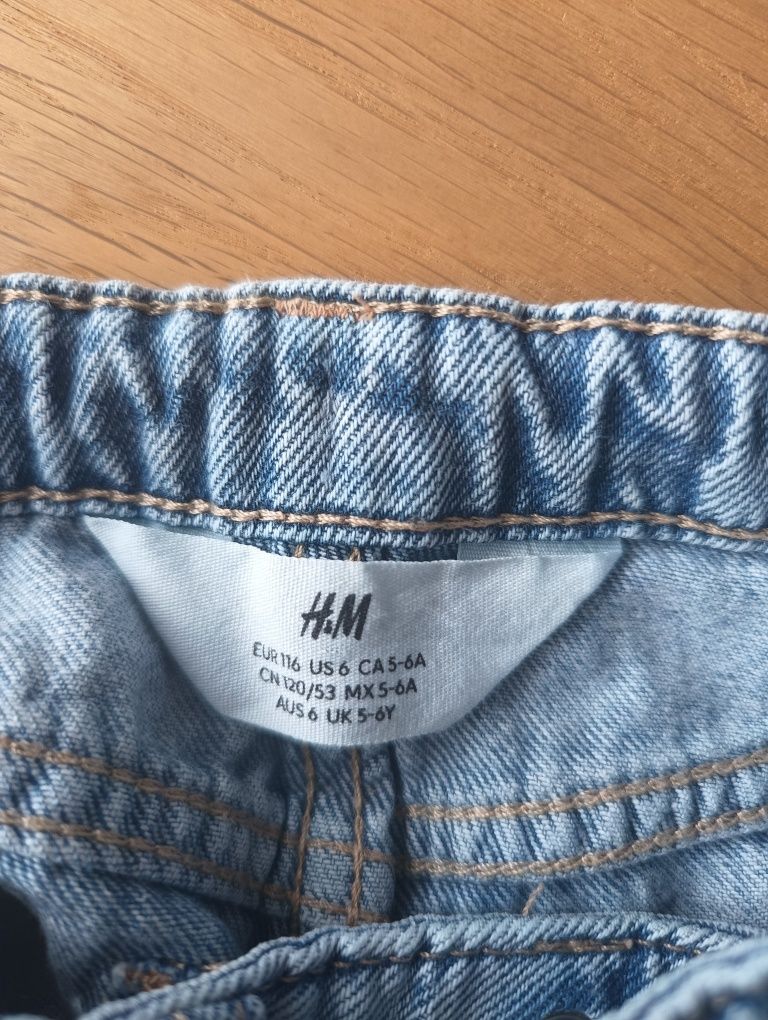 Szorty spodenki jeansowe rozmiar 116 H&M