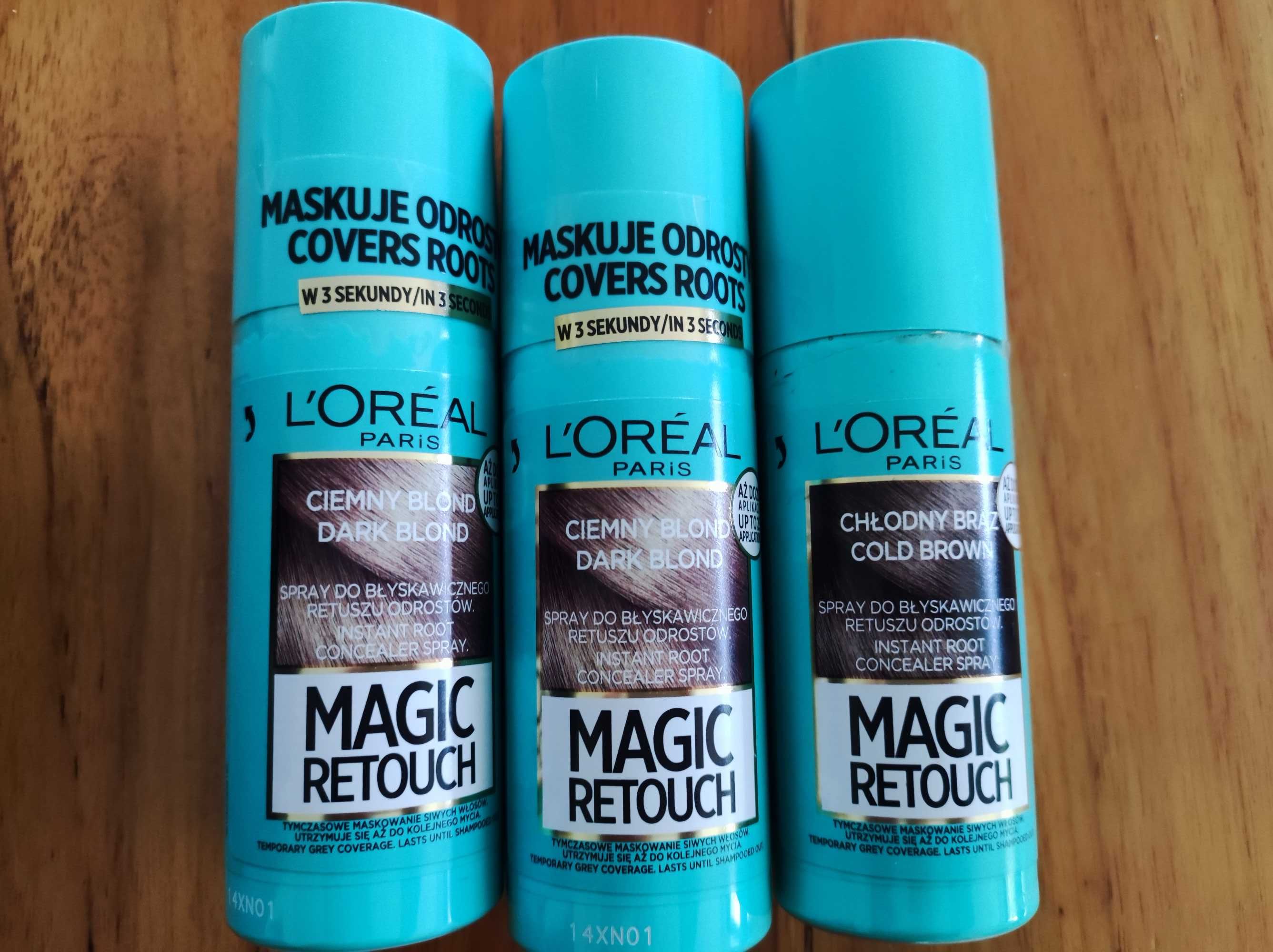 L'Oreal maskujący odrost ciemny blond.