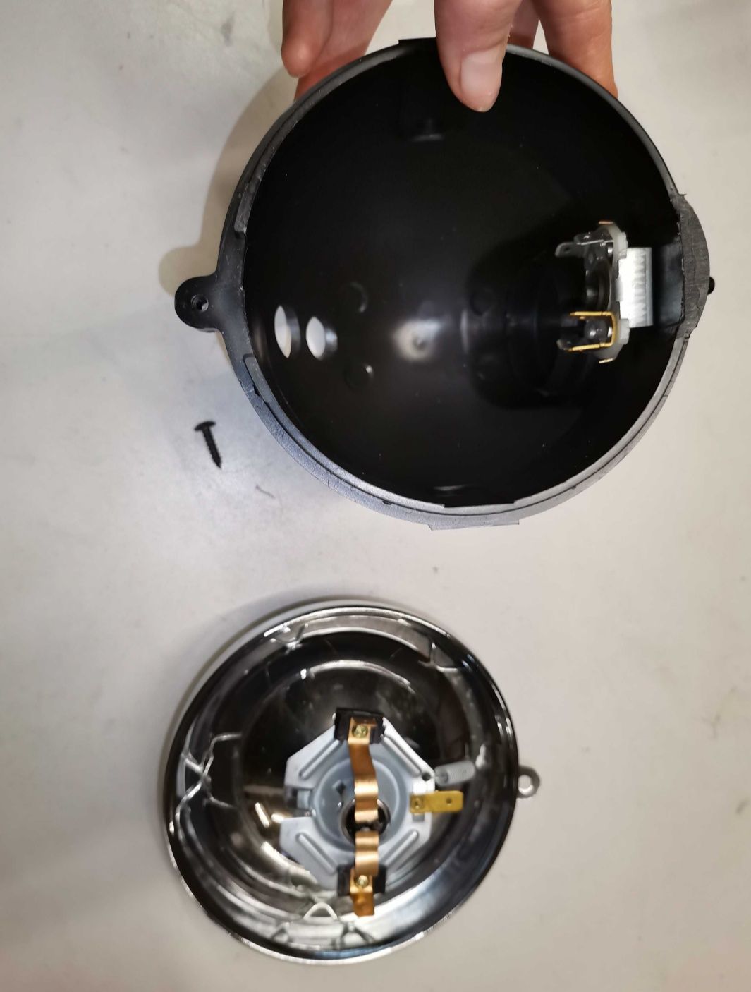 Nowa lampa przód motorynka Romet pony stacyjka klosz ramka chrom kpl
