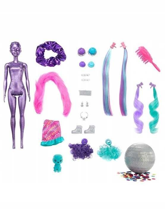 Mattel Barbie Color Reveal Glitter Lalka Imprezowe Stylizacje *NOWE*