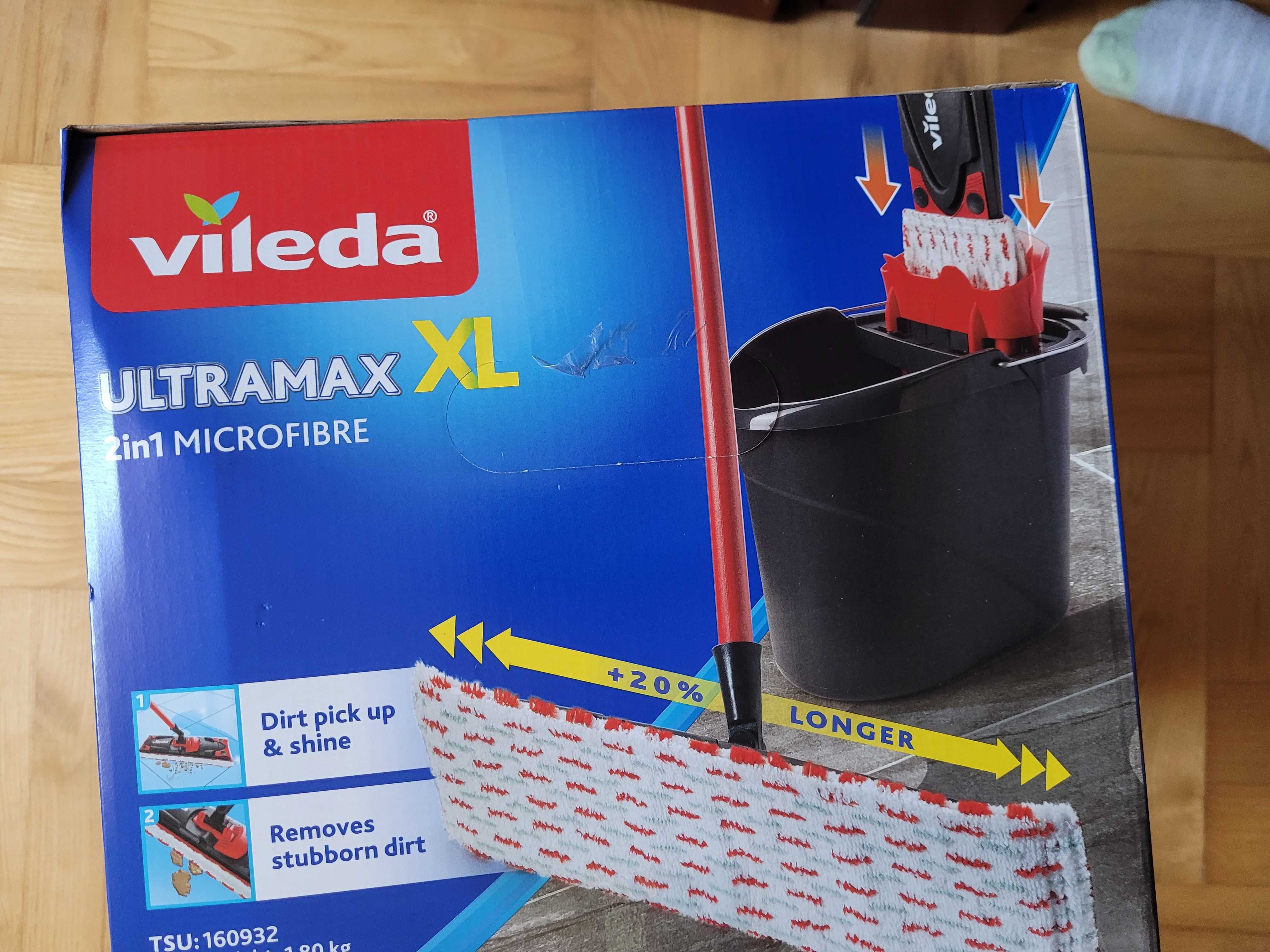 NOWY mop Vileda Ultramax XL BOX mop płaski+wiadro+wkład szybka wysyłka