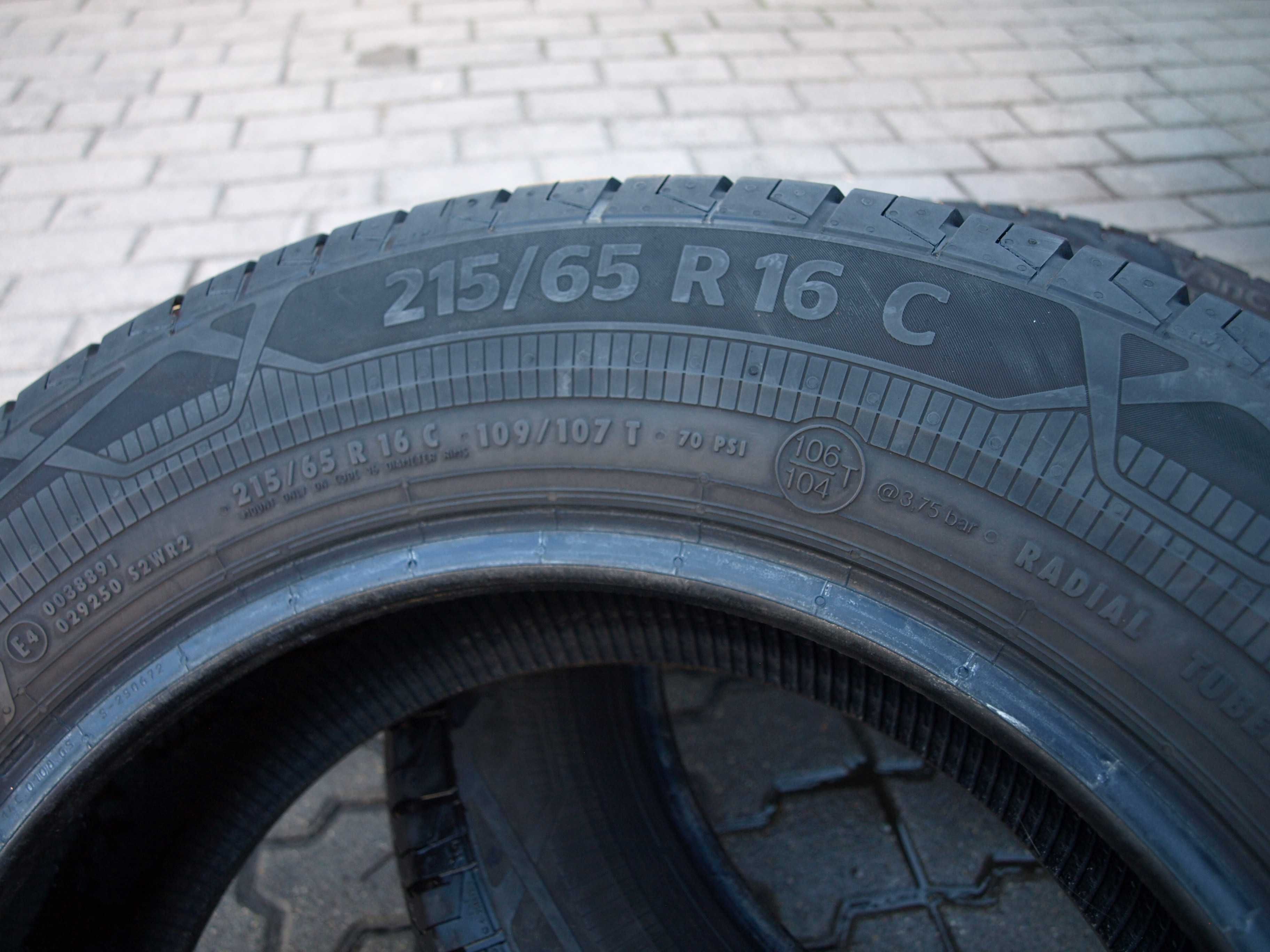 2 szt Opony Dostawcze letnie do Busa 215/65r16C Continental 2023 rok