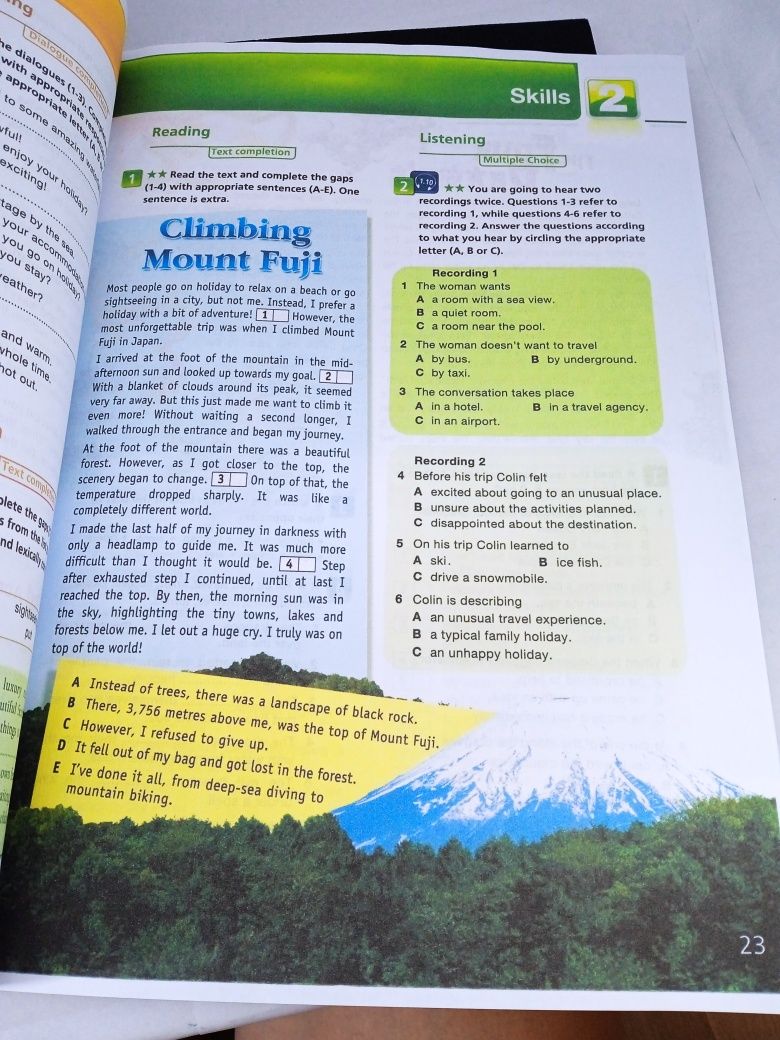 On screen 2 students book workbook