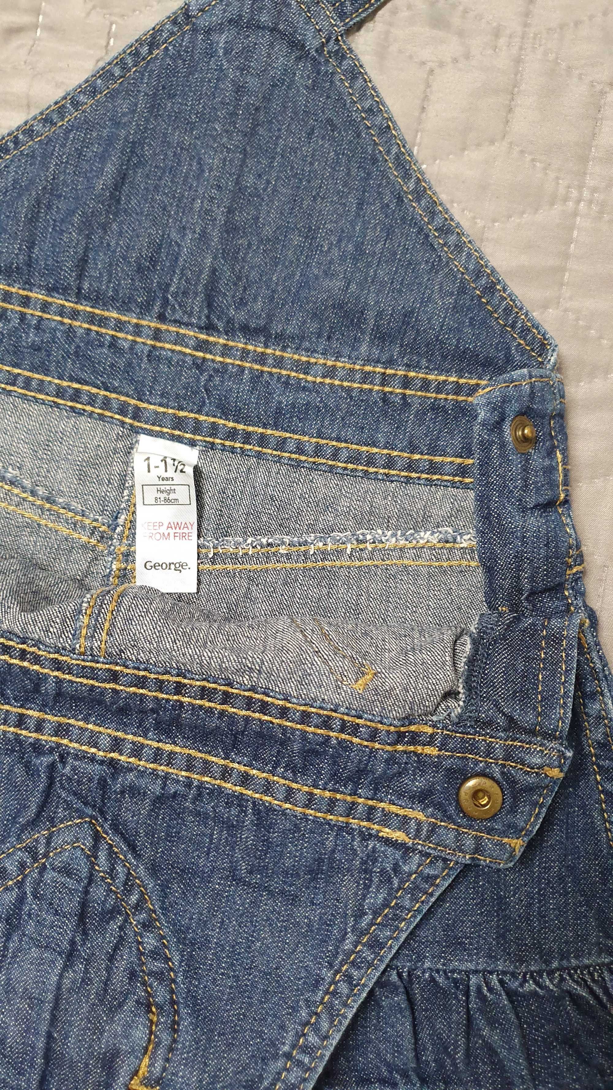 Sukieneczka jeans George 12-18 miesięcy