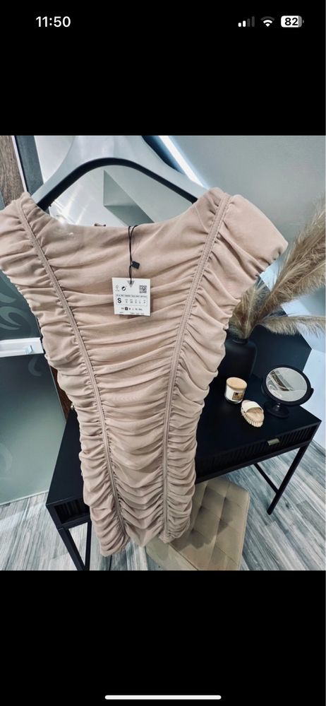 Nowa z metka sukienka puder, Zara, 36