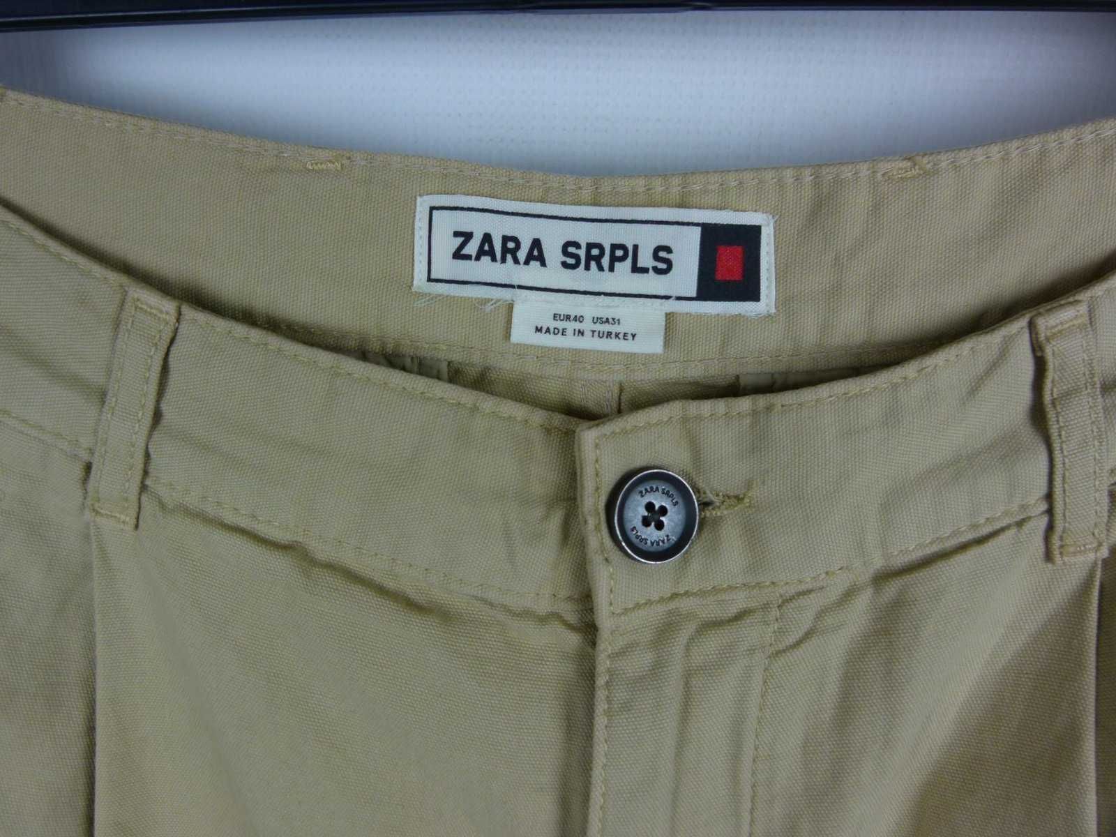 Zara SRPLS damskie szerokie spodnie cargo bojówki / EUR 40