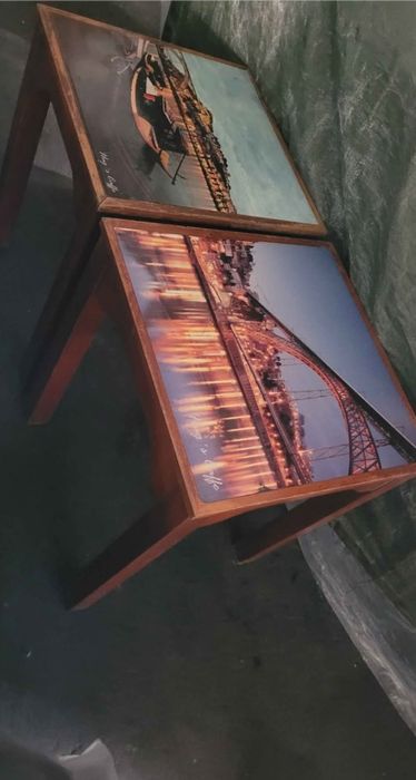 Cadeira mesa de madeira