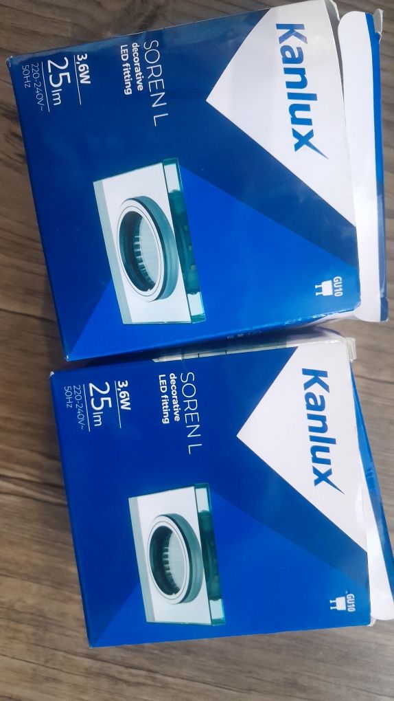 2x Oprawa halogenowa z paskiem Led (podświetlana)