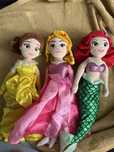 Ksiazniczka disneya lalka pluszowa bella, aurora, ariel