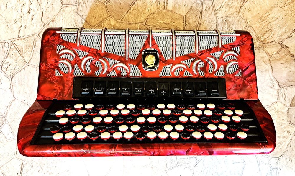 akordeon guzikowy Weltmeister Grandina jak nowy serwis Dom Akordeonu