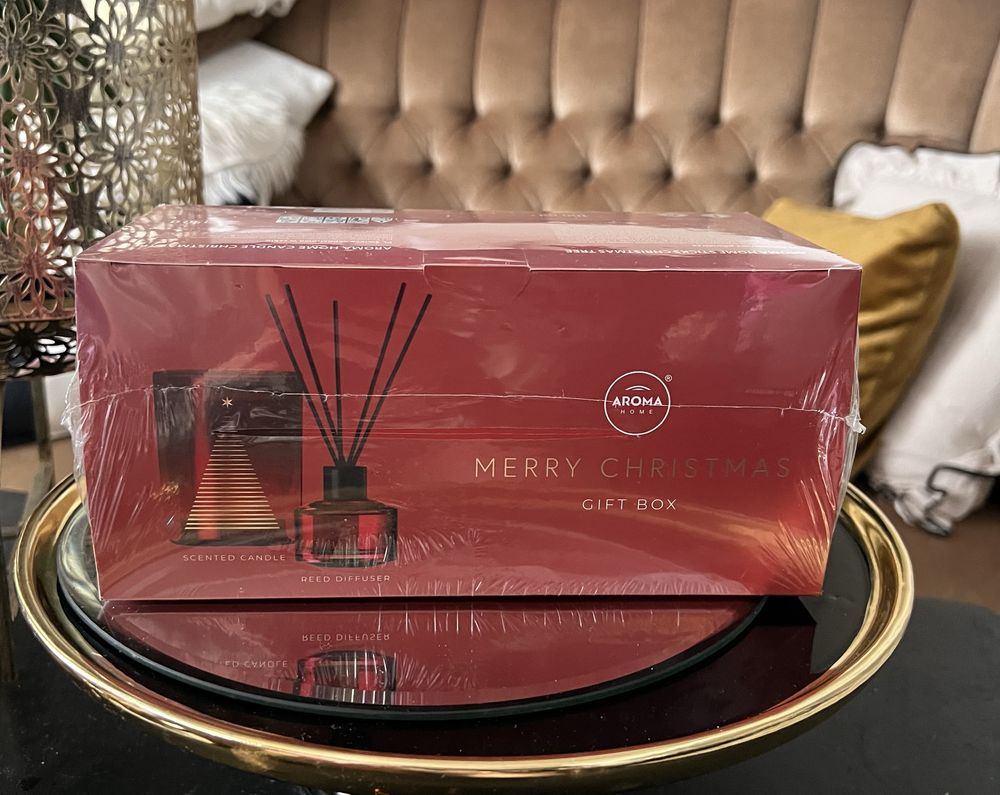 Aroma Home elegancki zestaw świeca świeczka zapachowa +dyfuzor