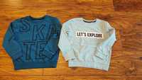 2x bluza bez kaptura 110/116