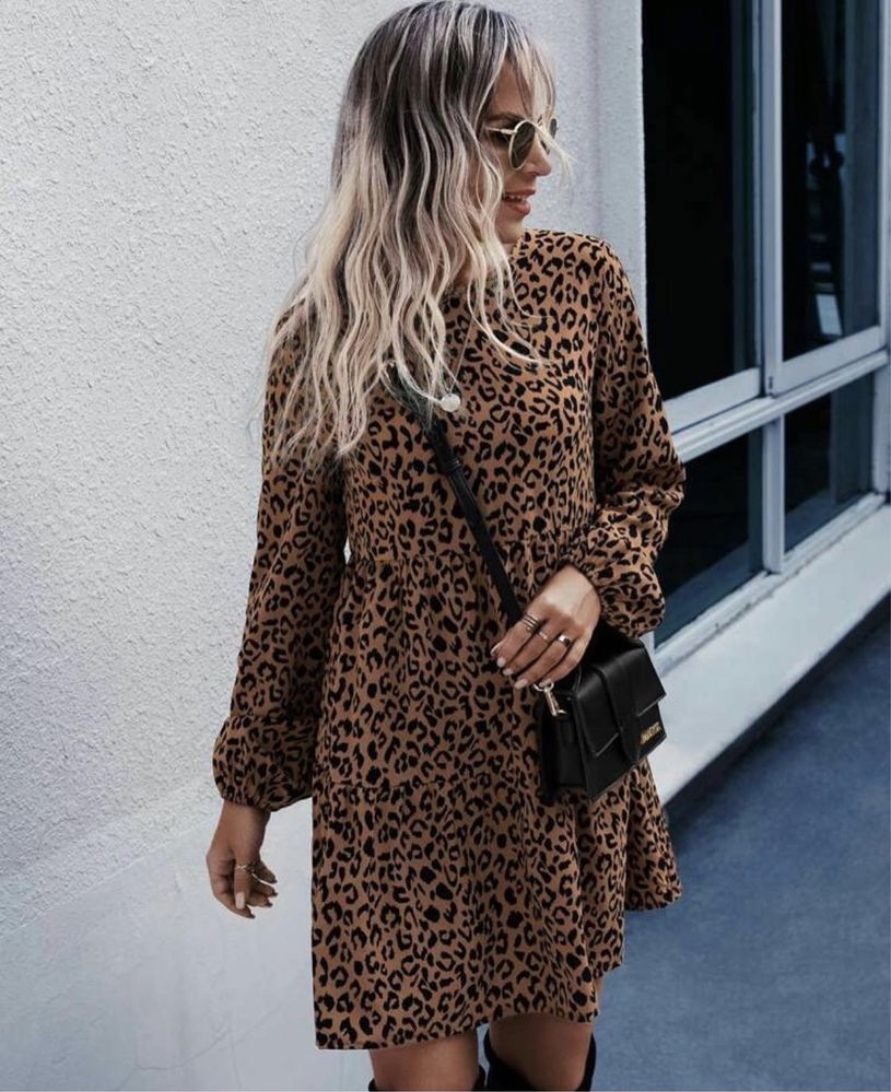 Платье леопард
