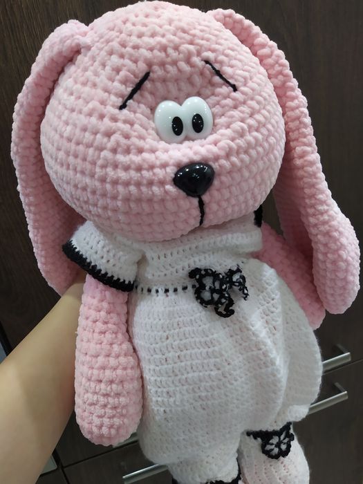 Ręcznie robiona maskotka, miś, szydełkowa robota, handmade