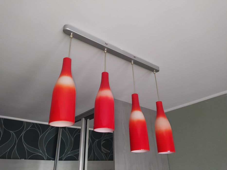 Lampa sufitowa 4 butelki