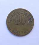 Pós-Iº Guerra Mundial 10 Pfennig Werth-Marke Moeda Alemanha
