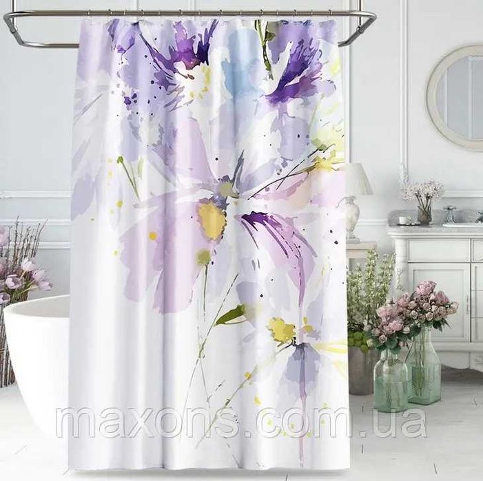 Шторка для ванни і душа тканинна, 180х200