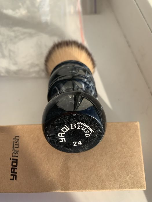 Помазок щетка кисть для влажного бритья YAQI 24 мм синтетика