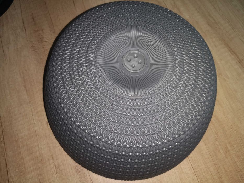 Donica plastikowa duża z wkładem drenażowym szara średnica 30 cm