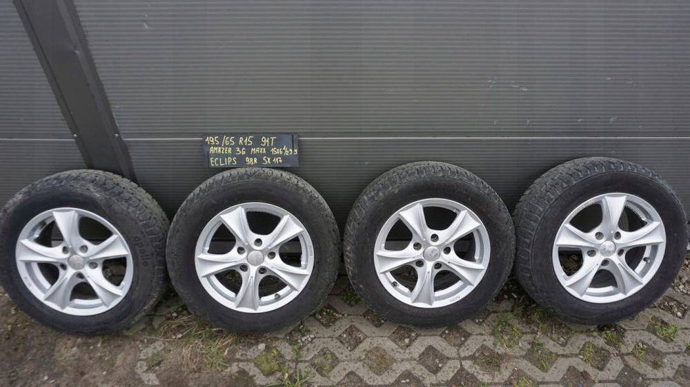 KOŁA ALUFELGI OPONY 195/65 R15 ECLIPS AMAZER 3G