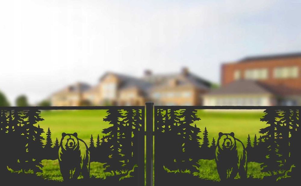 Nowoczesne ogrodzenia panel metalowy ażurowy pustak ogrodzeniowyJoniec