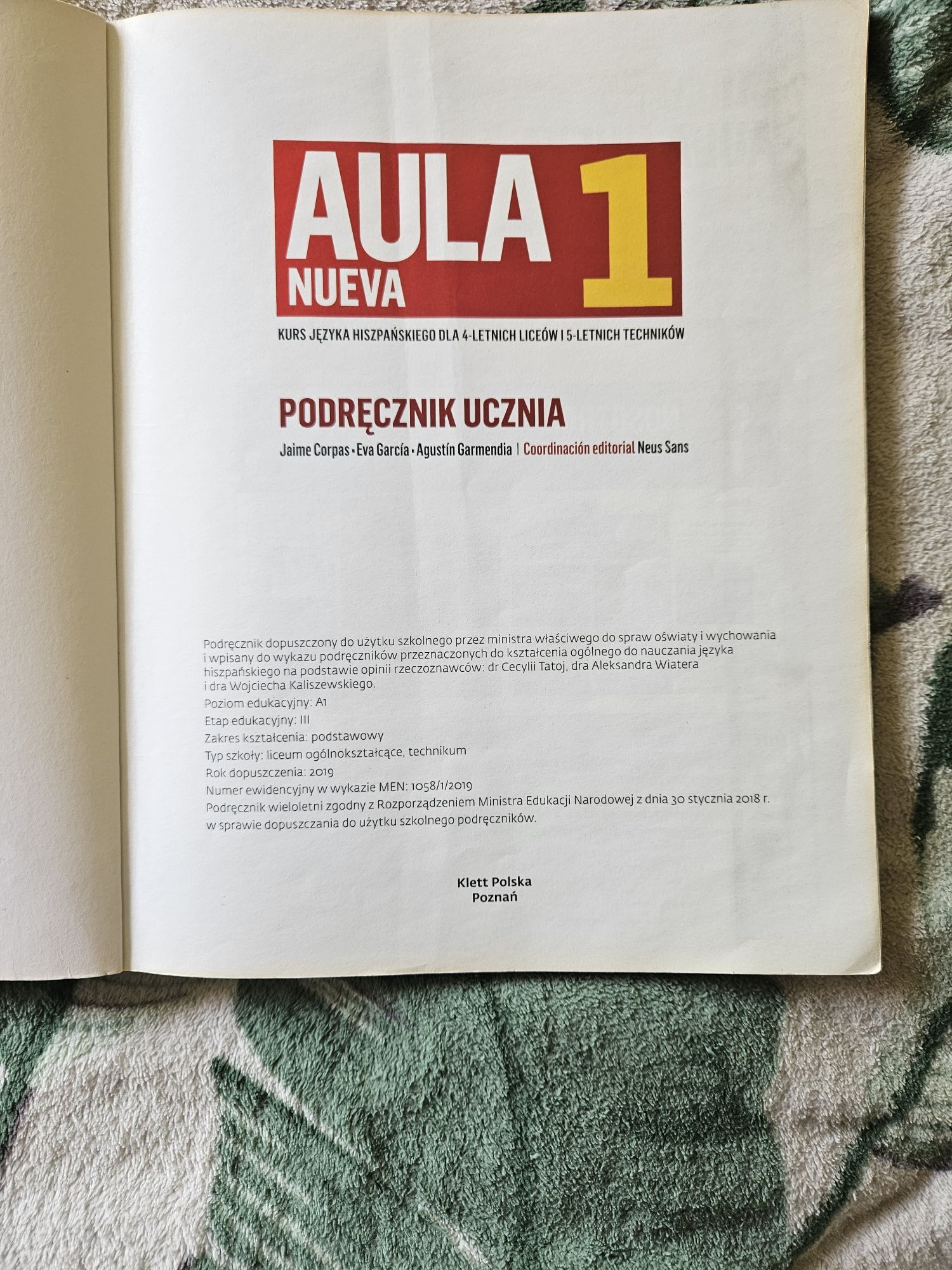 Aula Nueva 1 — podręcznik i ćwiczenia
