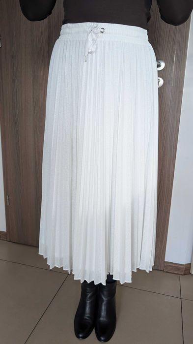Spódnica biała plisowana Massimo Dutti, rozm. L