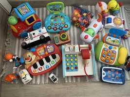 Fisher Price zabawki laptop kasa ciuchcia autka tablet