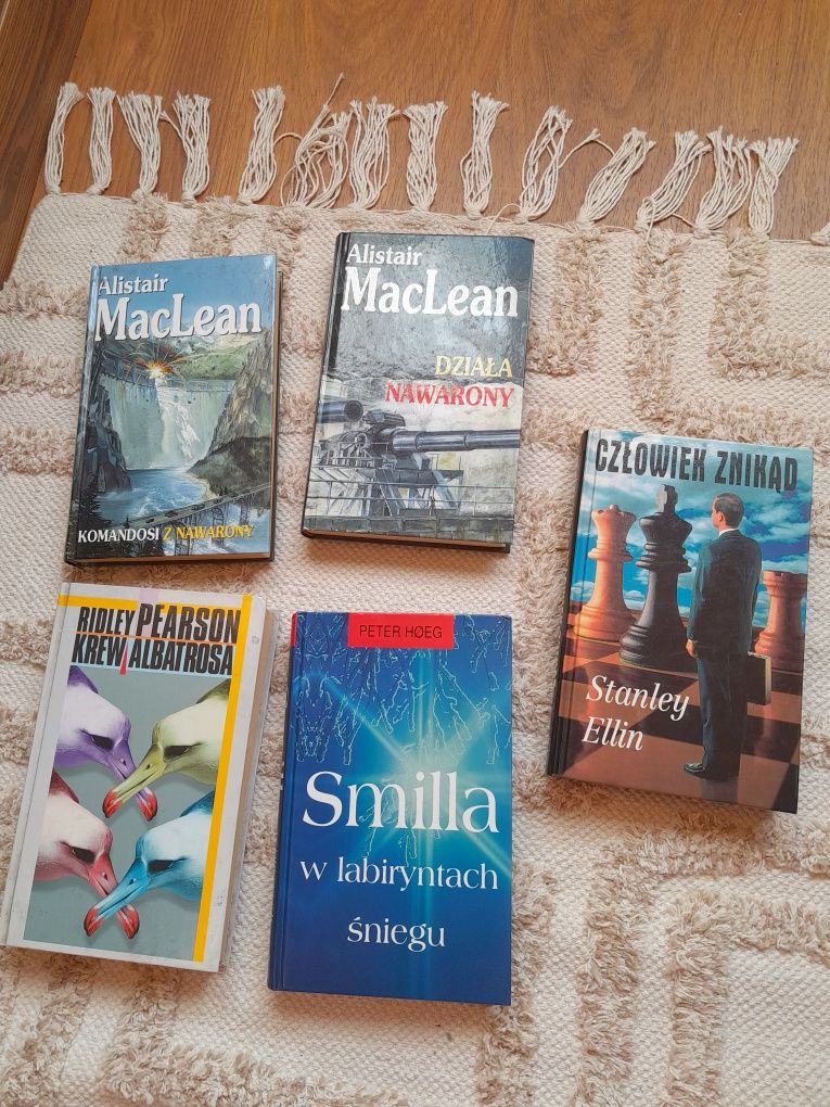 Książki MacLean, Stanley Ellin, Ridley Pearson, Peter Høeg
