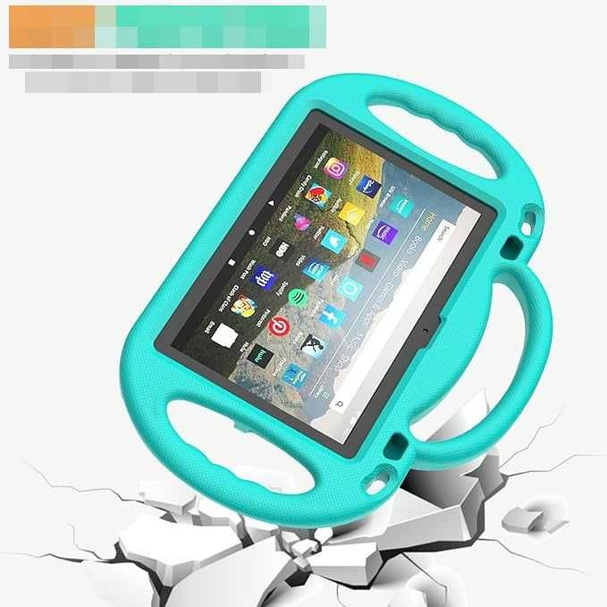 Etui na tablet 8/8 Plus Sonlaryin dziecięce EVA stojak turkusowe