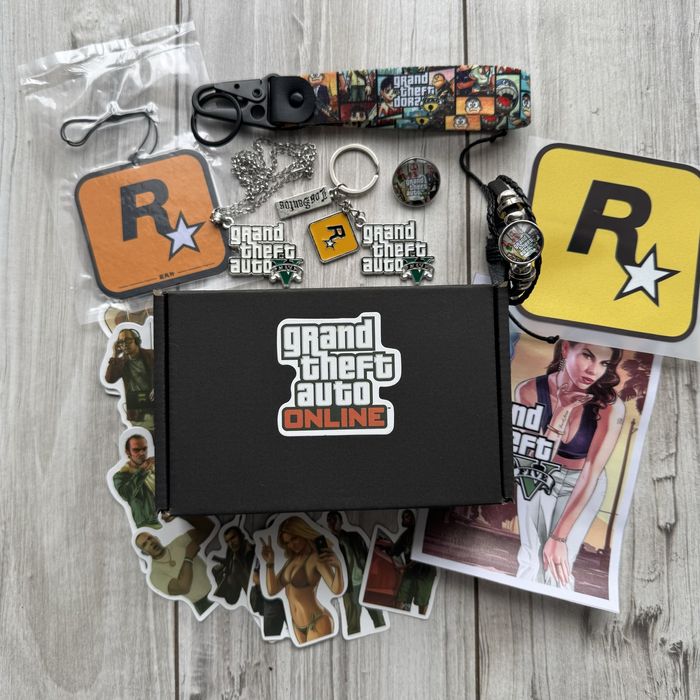 Zestaw gadżetów GTA 9 elementów komplet prezentowy