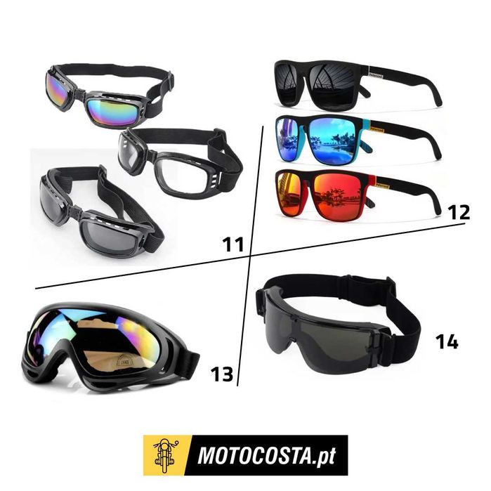 Óculos Moto - Polarizados, Tácticos e Cafe Racer - MOTOCOSTA