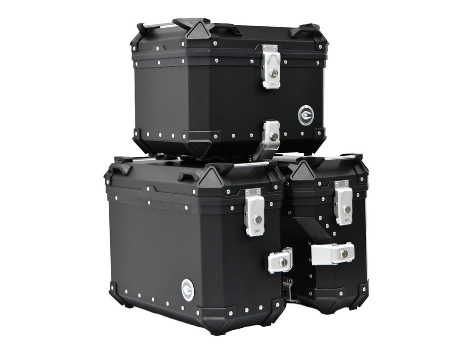 Kufry aluminiowe komplet 3szt + stelaże do BMW R1250 R1200 CRF1100