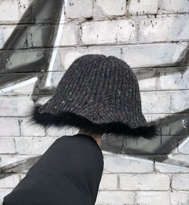Prada Knitted Bucket Hat, Вовняна Панама Прада