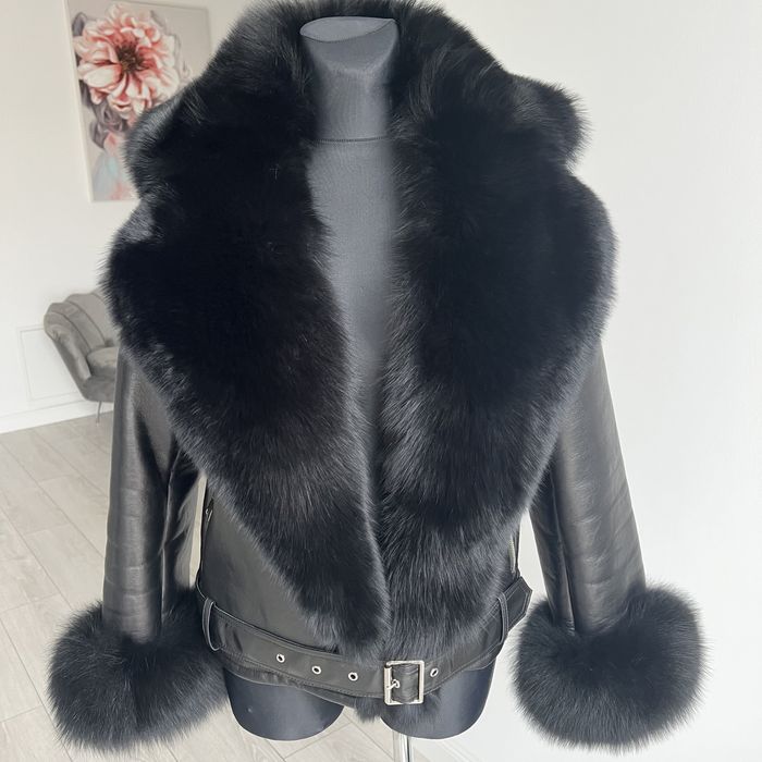 Ramoneska skóra plus duży lis naturalny