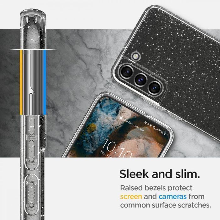 Etui Spigen Liquid Crystal Galaxy S22 z Efektem Brokatu