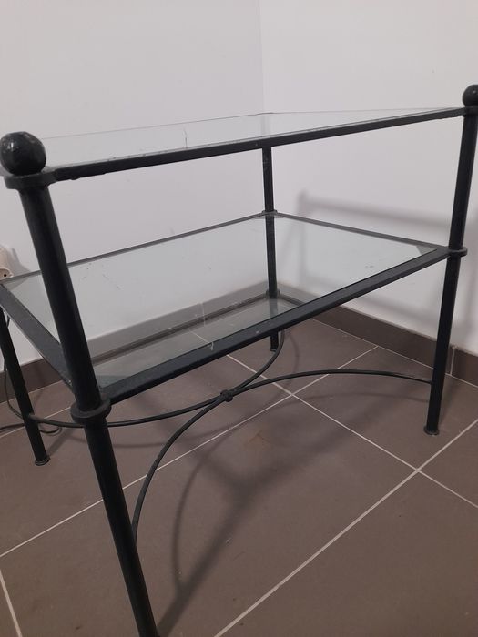 Mesa de apoio/ Mesa cabeceira em ferro forjado