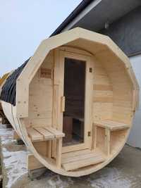 sauna drewniana*OGRODOWA* balia*beczka*280 cm z przedsionkiem
