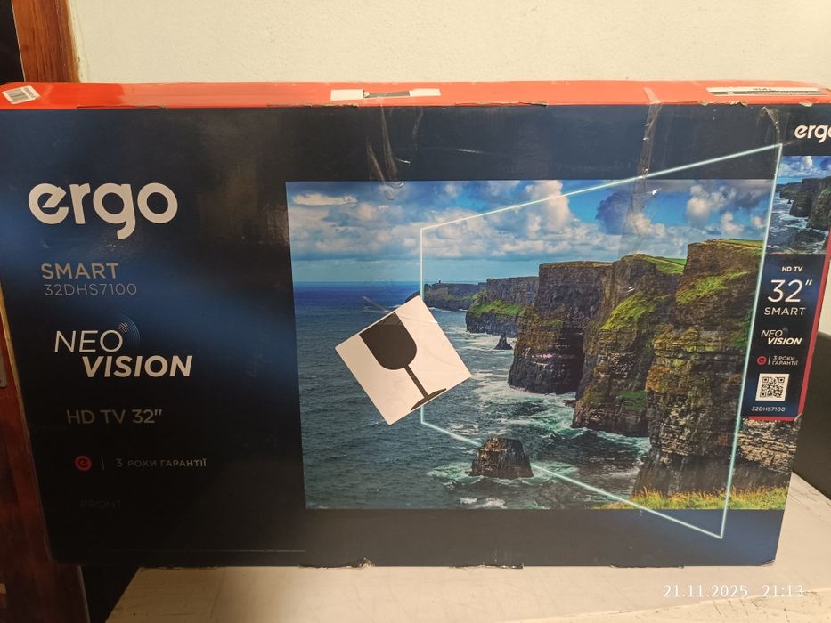 Телевізор Ergo 32DHS7100 Смарт ТВ, робочий, Уцінка. Супер ціна